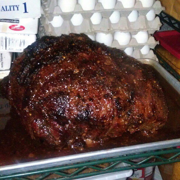 Oven roasted Beef. Oh man it smells Awsome. - from Instagram