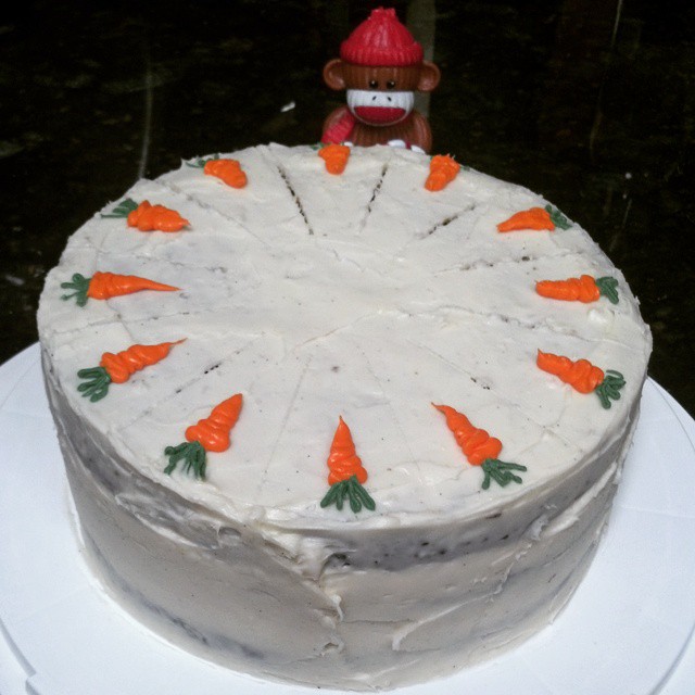 Best Ever Carrot Cake. Dessert for Today. #nomnom #sockmonkey - from Instagram