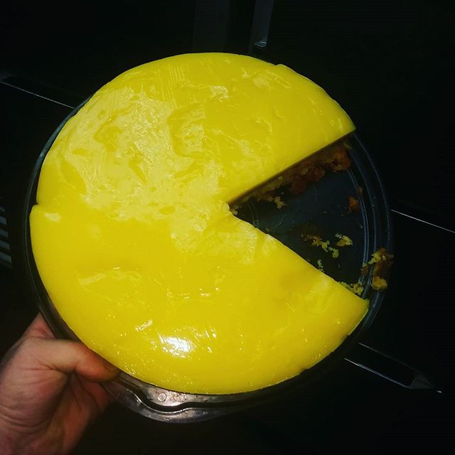 Another of Cindy's creations.  Lemon-Pineapple Upside down cake. Wocha Wocha Wocha.....#desserts #homemade #pineapple #lemoncurd #pacman - from Instagram