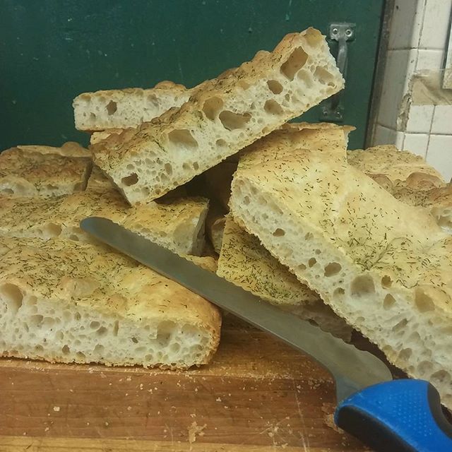 Today's #freshbread #focacciaCome and get it.... Love my Holes #southorange #brewpub #ovenbaked - from Instagram